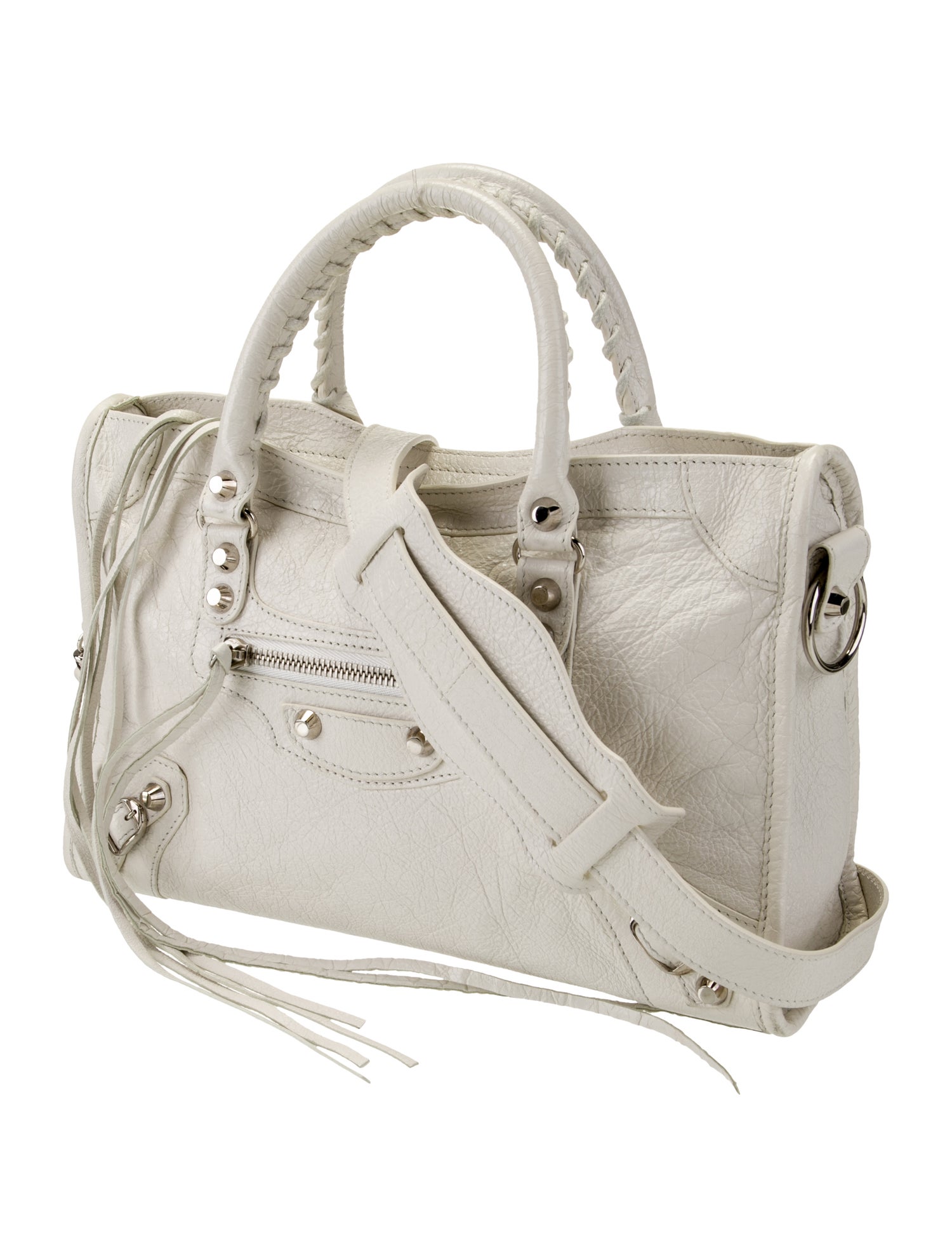 Balenciaga Leather Motocross Classic City Small